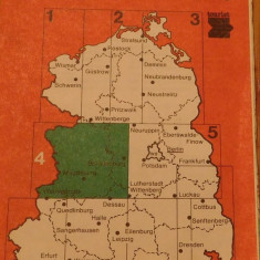Harta Magdeburg Reise - und Verkehrskarte DDR Nr. 4 In germana