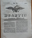 Ziarul Buletin , gazeta oficiala a Principatului Valahiei , nr. 27 , 1843