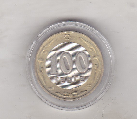 bnk mnd Kazakhstan 100 tenge 2003 unc , bimetal