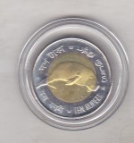 Bnk mnd Andaman si Nicobar 10 rupie 2011 unc , fauna , bimetal, Asia