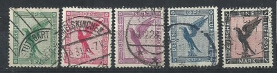 GERMANIA (REICH) 1926 &amp;ndash;POSTA AERINA, serie deparaiata stampilata, J55 foto