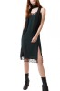 S685-123 Rochie midi accesorizata cu dantela si decolteu in V, M/L