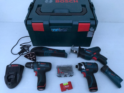 Set Bosch GDR 10,8V-Li, GSA 10,8-V-Li, GOP 10,8V -Li, GSR 10,2-2-Li, foto