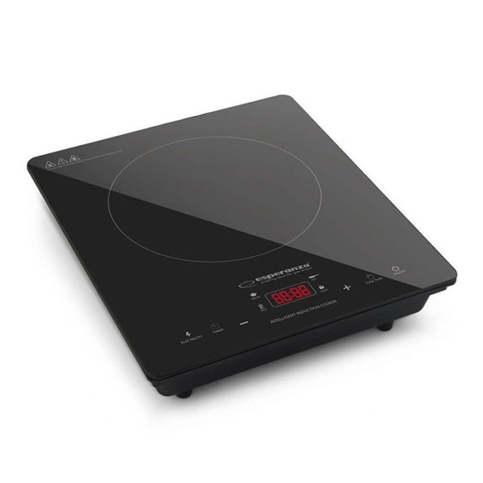 Plita cu inductie Esperanza Vesuvius, 2000 W, ecran digital si control tactil Plita cu inductie Esperanza Vesuvius, 2000 W, ecran digital si control tactil