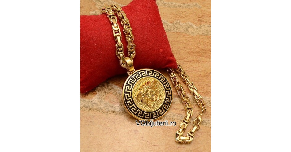 Lant inox --VERSACE-- si Pandantiv - MEDUSA- 1040 J | arhiva Okazii.ro