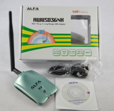 Alfa AWUS036NH 802.11n 2000mW WIRELESS-N USB adapter 2w 5Dbi Ralink3070 foto