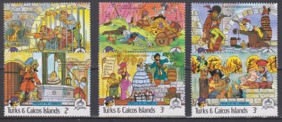 Desene animate, TURKS &amp;amp; CAICOS 1985, MNH foto