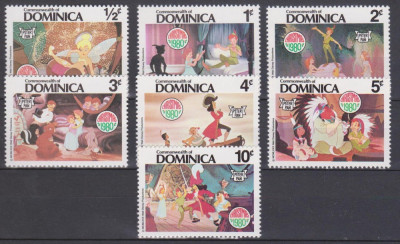 Desene animate, DOMINICA 1980, MNH foto