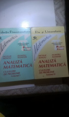 ANALIZA MATEMATICA CULEGERE PROBLEME , 2 VOLUME. foto