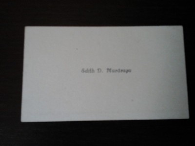 Carte de vizita Edith D. Murăraşu foto
