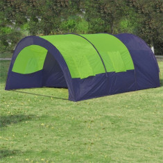 Cort camping din material textil, 6 persoane, albastru ?i verde foto