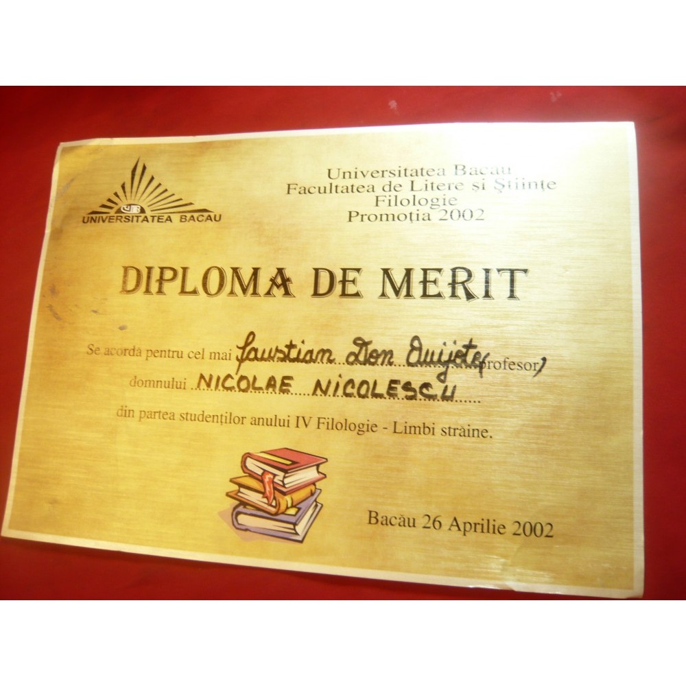 Diploma Universitara Din Bacau Facultatea De Litere Si Stiinte