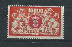 DANZIG 1923 ? STEMA , timbru deparaiat MNH, L21 foto