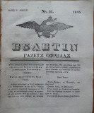 Ziarul Buletin , gazeta oficiala a Principatului Valahiei , nr. 37 , 1843