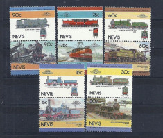 NEVIS ? LOCOMOTIVE, TRENURI, serie MNH, L3 foto