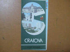Craiova si imprejurimile et ses environs harta color ONT Carpati Roumanie foto