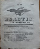 Ziarul Buletin , gazeta oficiala a Principatului Valahiei , nr. 42 , 1843