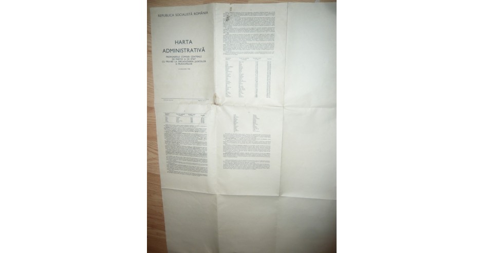 Harta Administrativa RPR 1968- cu propunerile Comisiei Centrale de ...