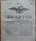 Cumpara ieftin Ziarul Buletin , gazeta oficiala a Principatului Valahiei , nr. 35 , 1843