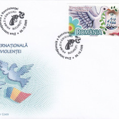 ROMANIA 2009 LP 1847 ZIUA INTERNATIONALA A NONVIOLENTEI FDC