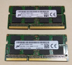 Memorii RAM DDR3 kit 16GB 2 x 8GB MICRON 2RX8 PC3L 12800 la 1600Mhz laptop CAS11 foto