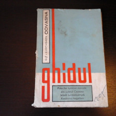 Ghidul potecilor turistice din Covasna, Ghid montan,1978, 47 p, 10 harti, poze