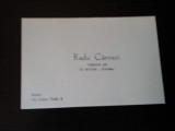 Carte de vizita Radu C&acirc;rneci, 1969, cu dedicatie