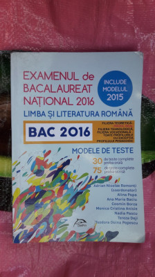 LIMBA SI LITERATURA ROMANA BACALAUREAT MODELE DE TESTE foto