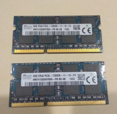 Memorii RAM DDR3 kit 16GB 2 x 8GB HYNIX 2RX8 PC3L 12800 la 1600Mhz laptop foto