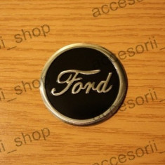 Emblema capac roata FORD negru 60 mm