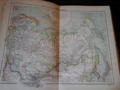 Harta color 37/46 cm - Empire Russe 37 - Atlas de Geographie Moderne, Paris,1901 foto