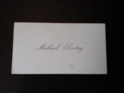 Carte de vizita Michael Sontag foto
