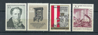 AUSTRIA 1964/65 &amp;ndash; ANIVERSARI, serii MNH, L126 foto