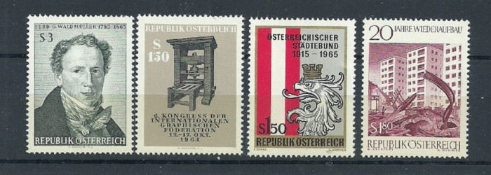 AUSTRIA 1964/65 &ndash; ANIVERSARI, serii MNH, L126