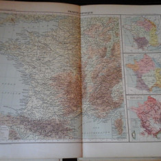 Harta color 37/46 cm - France 10 - Atlas de Geographie Moderne, Paris, 1901