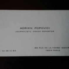 Carte de vizita Adrien Popovici