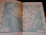 Harta color 37/46 cm - Africa fizica 46 - Atlas de Geographie Moderne,Paris,1901