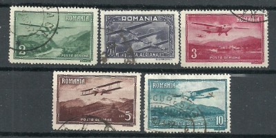 ROMANIA 1931 &amp;ndash; VEDERI (POSTA AERIANA), serie stampilata, L188 foto