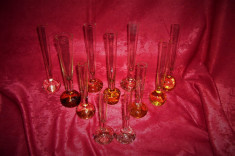 Set 12 vaze soliflor Art Deco, Bohemia, colectie, cadou, vintage foto