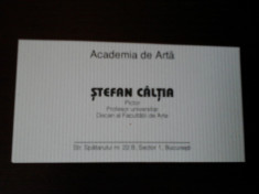 Carte de vizita Stefan Caltia, pictor foto