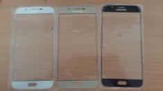 Ecran Samsung Galaxy S6 edge alb albastru si auriu foto