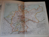 Harta color 37/46 cm - Allemagne 26 - Atlas de Geographie Moderne, Paris, 1901