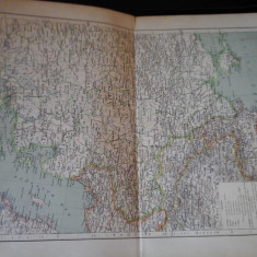 Harta color 37/46 cm -Rusia, Romania 34 - Atlas de Geogr. Moderne, Paris, 1901