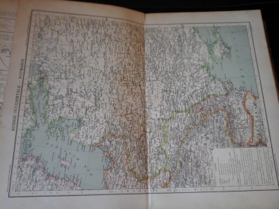 Harta color 37/46 cm -Rusia, Romania 34 - Atlas de Geogr. Moderne, Paris, 1901 foto