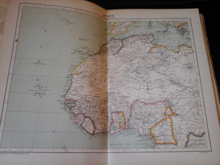 Harta color 37/46 cm - Africa (N-V) 48 - Atlas de Geographie Moderne,Paris,1901