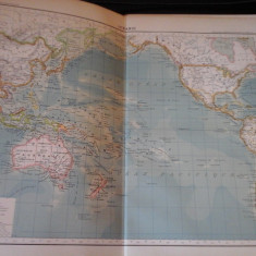 Harta color 37/46 cm - Oceania 51 - Atlas de Geographie Moderne, Paris, 1901