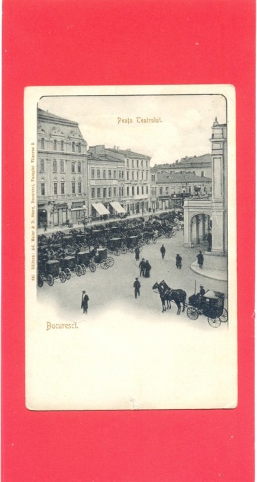 Bucuresti-Piata teatrului-ilustratanecirculata