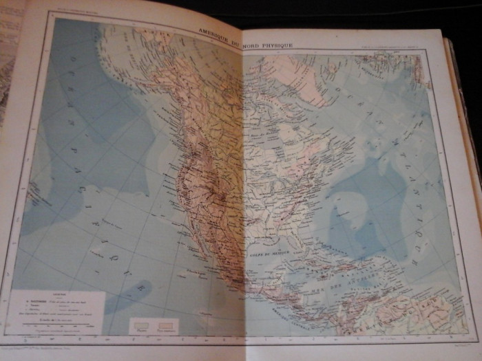 Harta color 37/46 cm - America N 54 - Atlas de Geographie Moderne, Paris, 1901