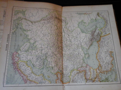 Harta color 37/46 cm -Rusia Europa 33 - Atlas de Geographie Moderne, Paris, 1901 foto