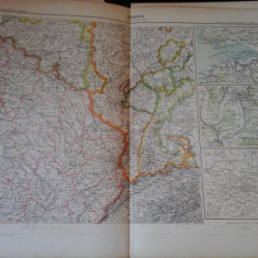 Harta color 37/46 cm - France 14 (N-E) -Atlas de Geographie Moderne, Paris, 1901